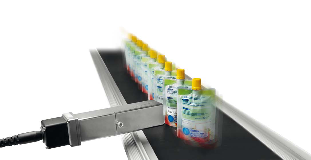 Cabezal 9450 codificando envases en línea